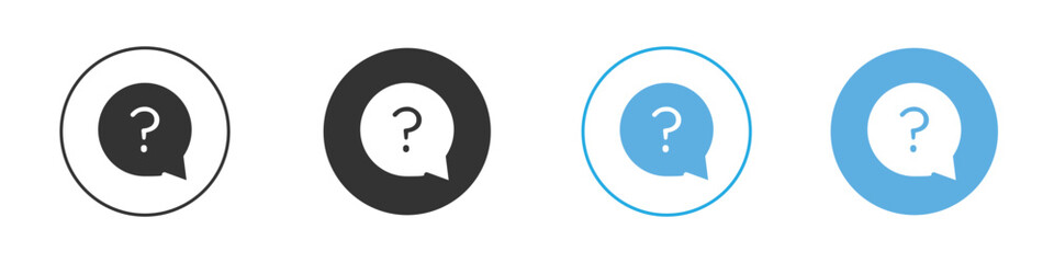 Question icon Logo Template Design set