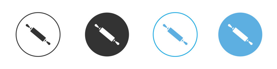 Rolling pin icon Logo Template Design set