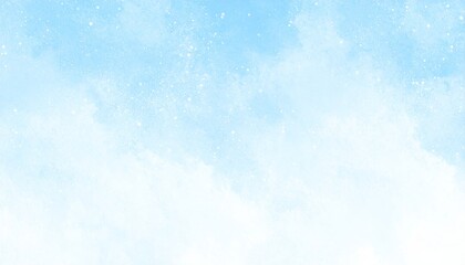 Obraz premium Pale blue abstract sky with winter clouds and a hint of snow texture
