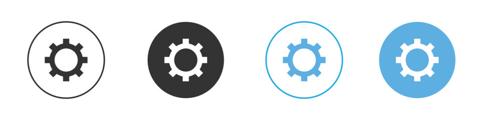 Settings icon Logo Template Design set