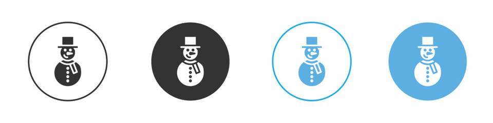 Snowman icon Logo Template Design set