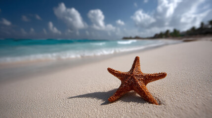 Starfish on a Tropical Beach Paradise