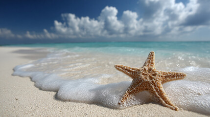 Starfish on a Tropical Beach