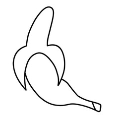banana vector line