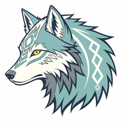 wolf head vector