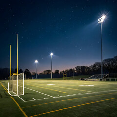 lacrosse field at night