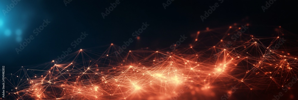 Poster abstract red polygonal texture background design featuring dots and lines for connection networks