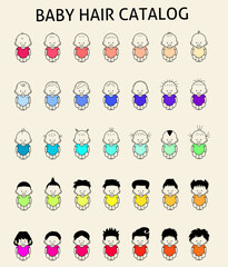 collection of baby hair styles starting from zero years old, 