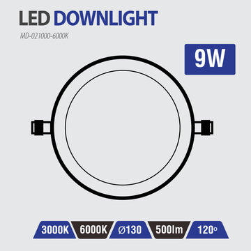 Poster LED Downlight 9W
