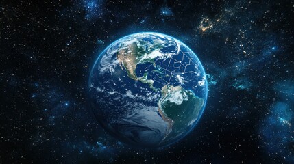 Earth in Space with Networked Routes, Cosmic Background