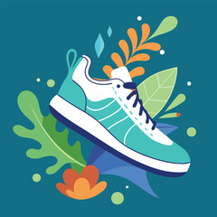 ice skates on a blue background vector