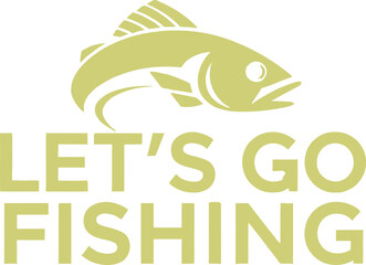 lets go fishing typography T-shirt design 