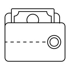 Wallet Security outline icon
