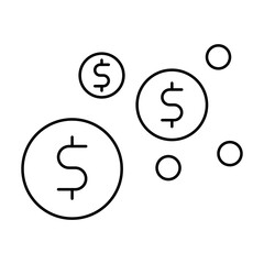 Multiple Currencies outline icon