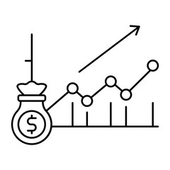 Financial Recovery outline icon
