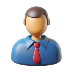 3D Remote Employee Icon