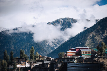 mountain village in the alps