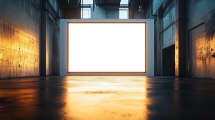 A white digital interface screen, completely empty 