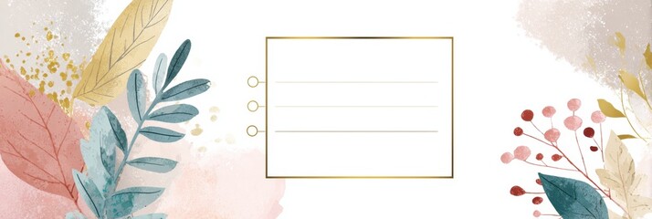 Explore Gratitude With a Minimalist Pastel Prompt List Featuring Floral Illustrations for Mindfulness Practice and Reflection