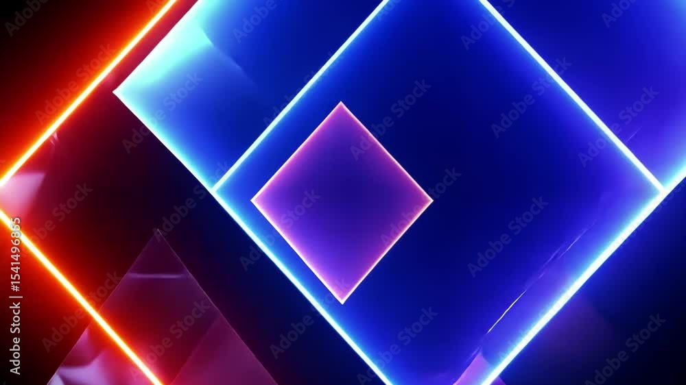 Poster glowing triangles create a vibrant modern background with colorful light patterns, glowing triangles