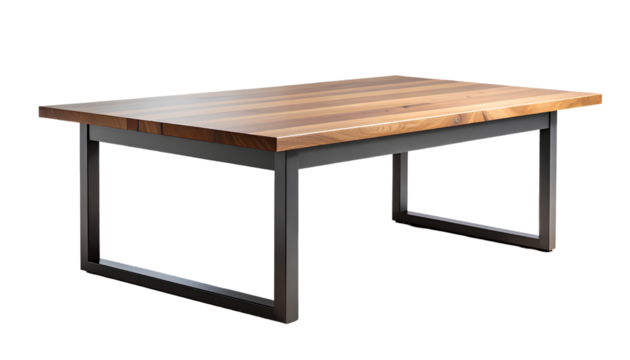 Modern Coffee Table Design Isolated on Transparent Background PNG