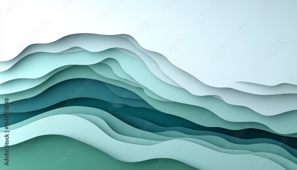 Poster elegant abstract layered wave texture pattern background featuring soft monochromatic shades