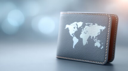 A smart wallet evolved into digital form in the era of contactless economy. Online financial transactions. Online payment systems and online banking.