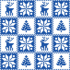 seamless christmas pattern Christmas pattern illustration, vector, Christmas wallpaper, cross stitch pattern, high resolution, textile decoration, clothing, embroidery, Christmas festival
