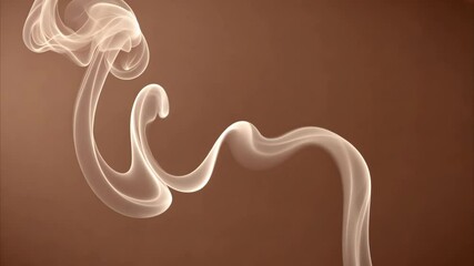 Mocha mousse-colored smoke swirling gently on warm background, calming meditative ambiance