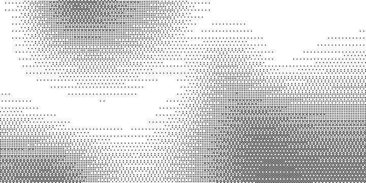Trendy pixelated bitmap texture. Halftone gradient in Y2K style. Vector pixel template.