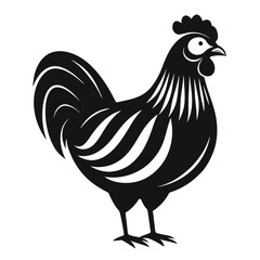 rooster illustration Vector icon isolated on white background