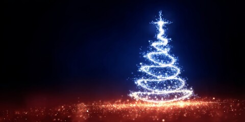 Enchanting Magical Christmas Tree Glowing with Elegant Lights and Festive Sparkles for Holiday Cheer