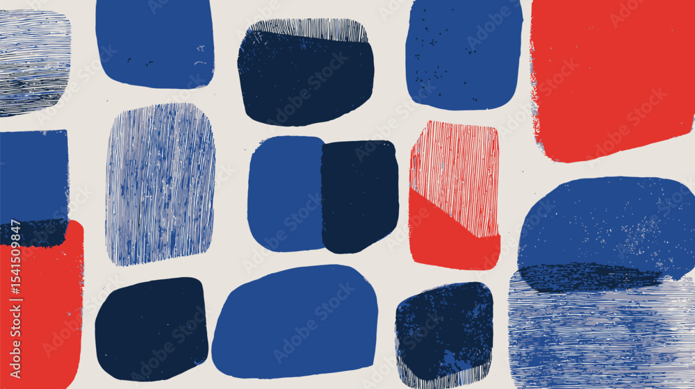 Aufkleber abstract shapes pattern displays texture vibrant hues in minimal scene artistic style