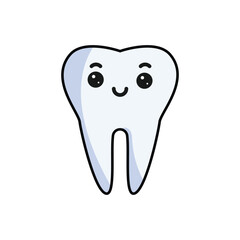 Dental clinic tooth cartoon design vector illustration.