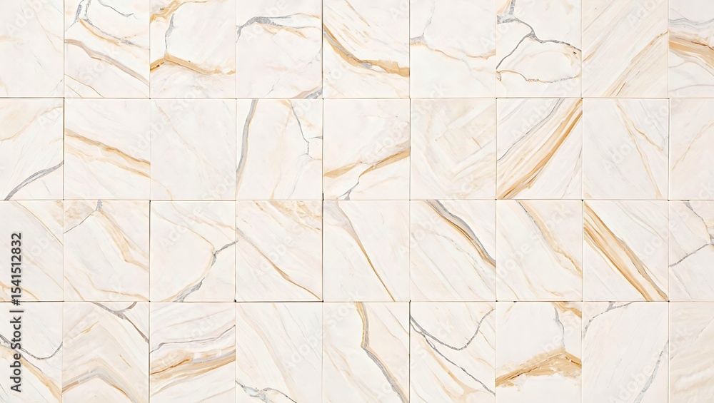Poster elegant cream and beige marble tile texture high-resolution seamless pattern for design projects