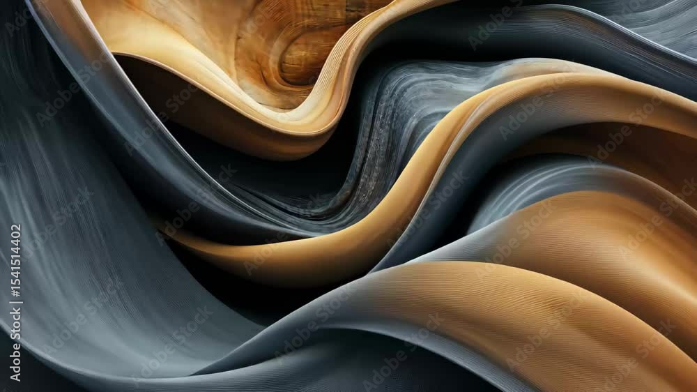Poster intertwined waves of fabric textures create a dynamic visual experience, abstract wave of intertwine