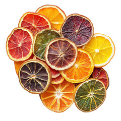 Fototapeta premium Bunch of dried up oranges in various colors