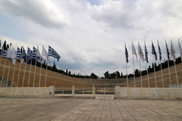 The Panathenaic Stadium in Athens is the Olympic stadium for the first modern Olympic Games in 1896