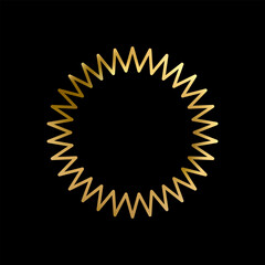 Outline Gold Star icon. Holiday stars line art