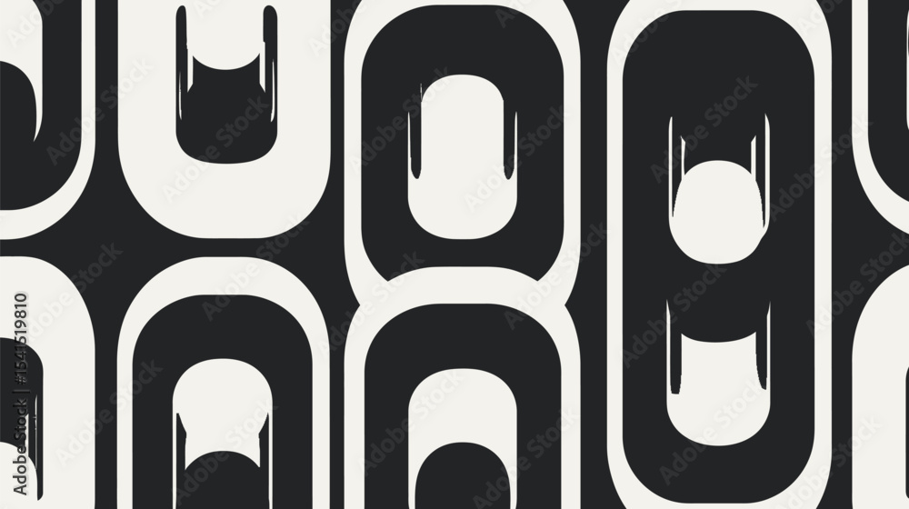 Aufkleber geometric shapes form retro pattern in monochrome background design graphic