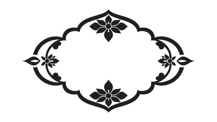 Floral Border with Curvy Side Elements