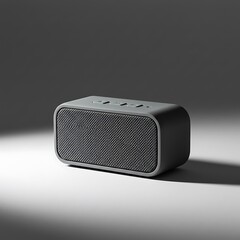 Sleek Grey Portable Bluetooth Speaker Compact Design for Superior Audio