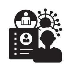 Blockchain Vaccine Passport Silhouette Vector Design