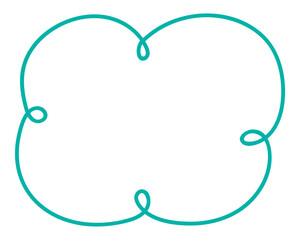 シンプルな吹き出し　雲形