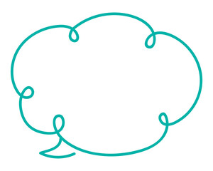 シンプルな吹き出し　雲形