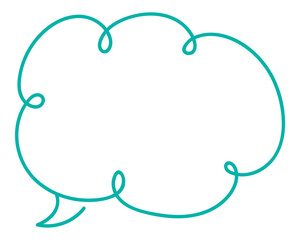 シンプルな吹き出し　雲形