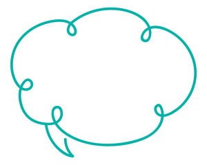 シンプルな吹き出し　雲形