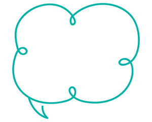 シンプルな吹き出し　雲形