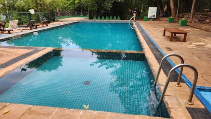 Crystal Clear Water of a Resort Pool