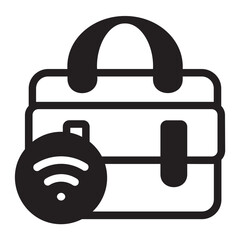 Remote work glyph icon